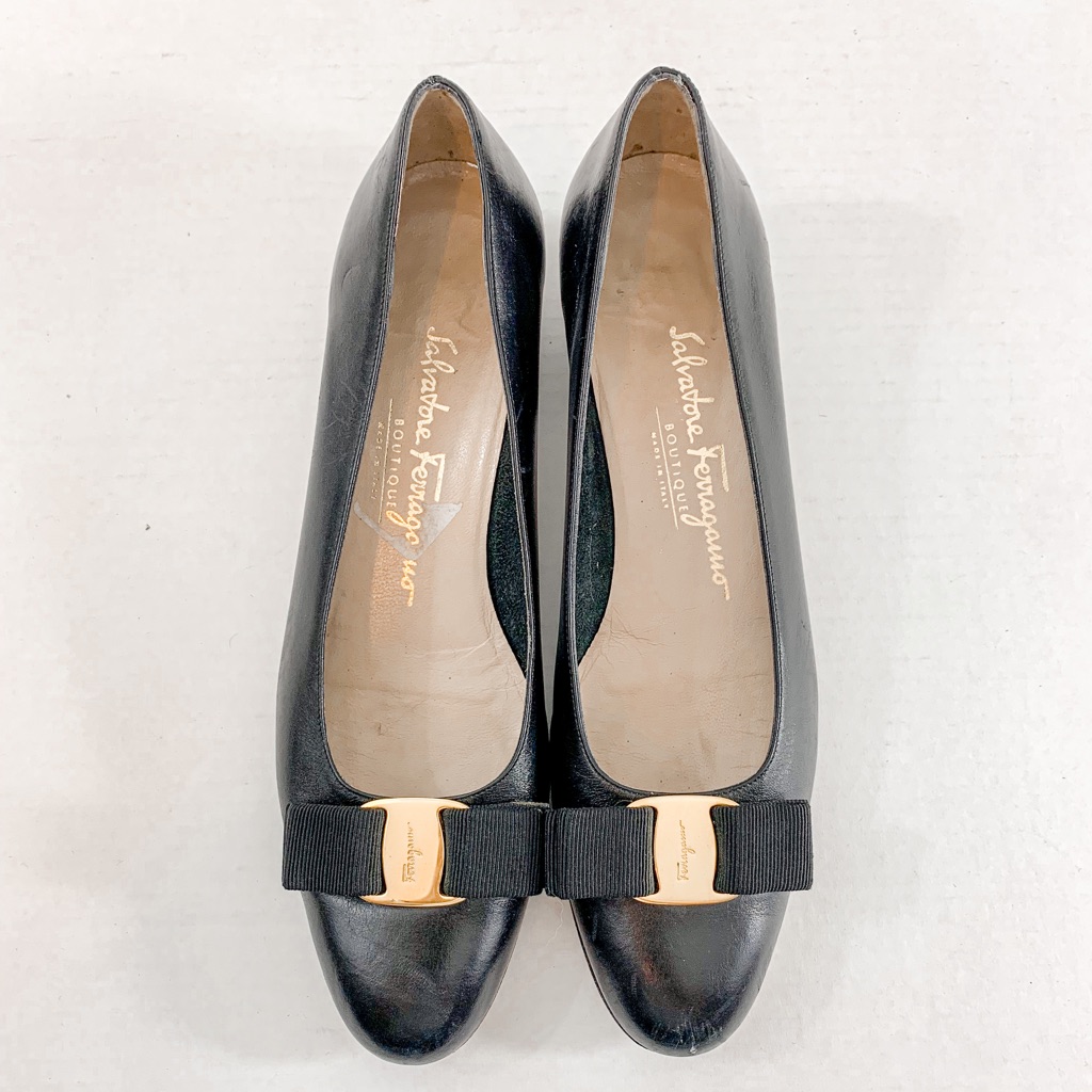 Salvatore Ferragamo Varina Bow Calf Flats